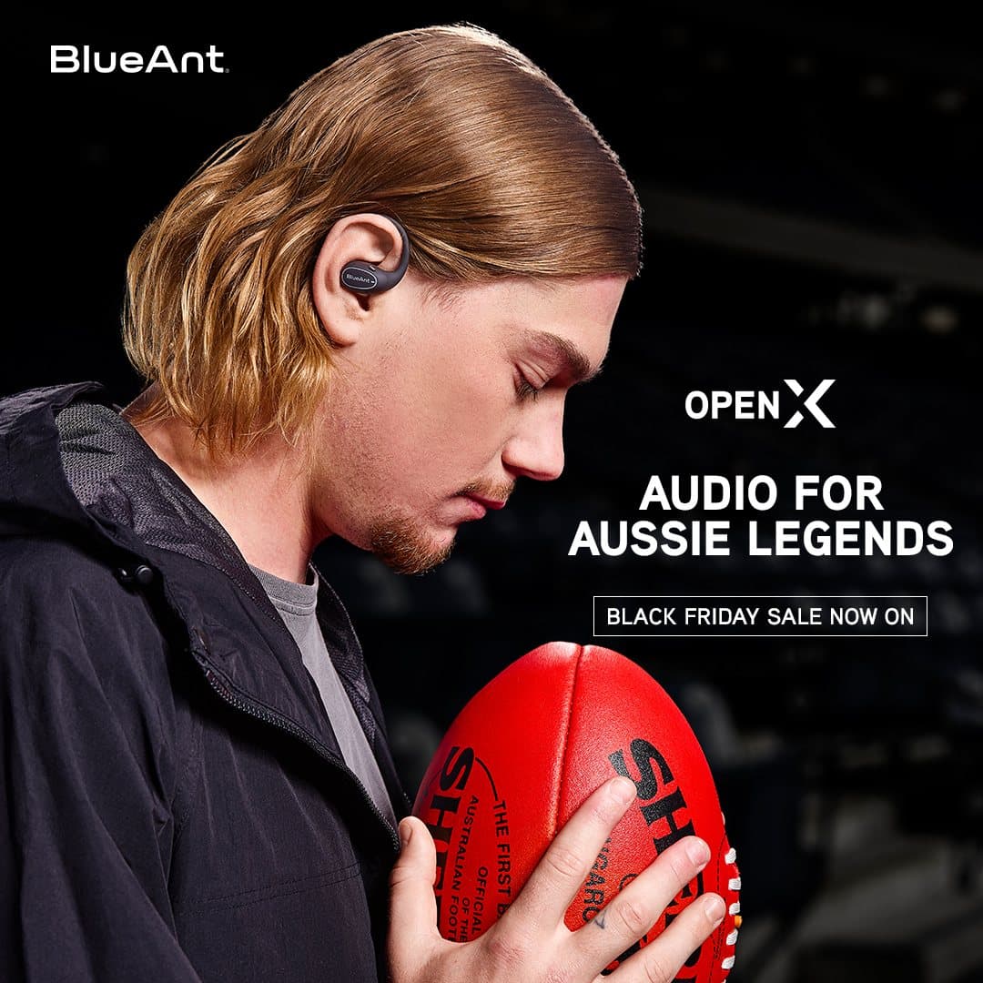BlueAnt Black Friday ad for Open X headphones
