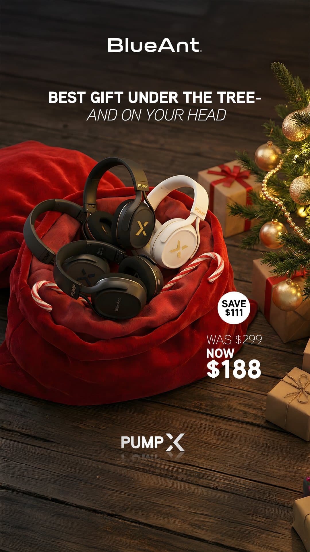 BlueAnt Christmas ad for Pump X headphones